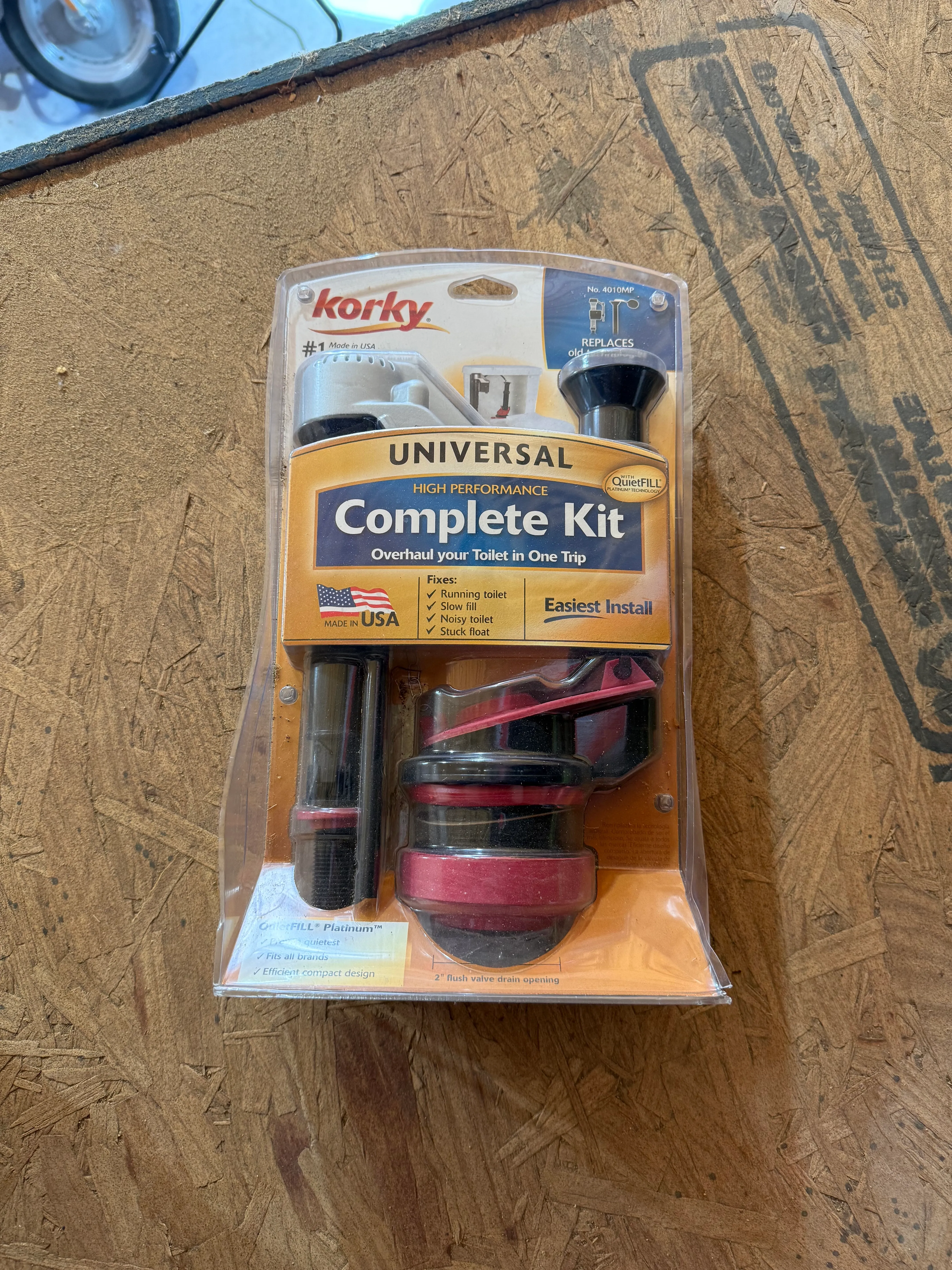 Korky 4010MP Universal Complete Toilet Repair Kit - High Performance QuietFILL